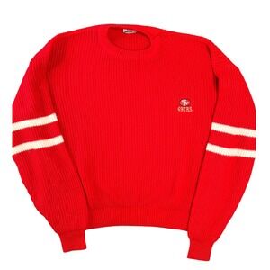 Vintage Brandon San Francisco 49ers Sweater Red Knit Varsity‎ Stripe Mens XL USA